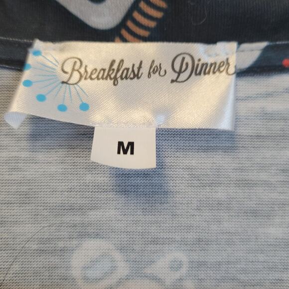 NWT ModCloth Easy Morning Long Sleeve Sleep Shirt Women Robot Nerd Button Size M - Picture 3 of 8